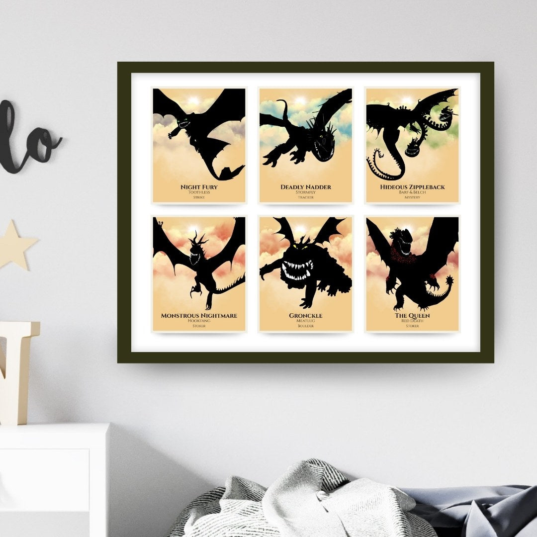 Gallery Collage Print - All Six Dragons