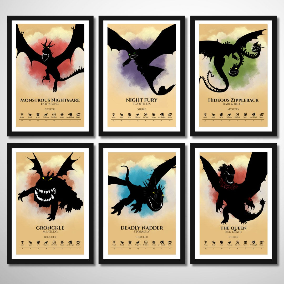 HTTYD Art Poster Color Burst Collection
