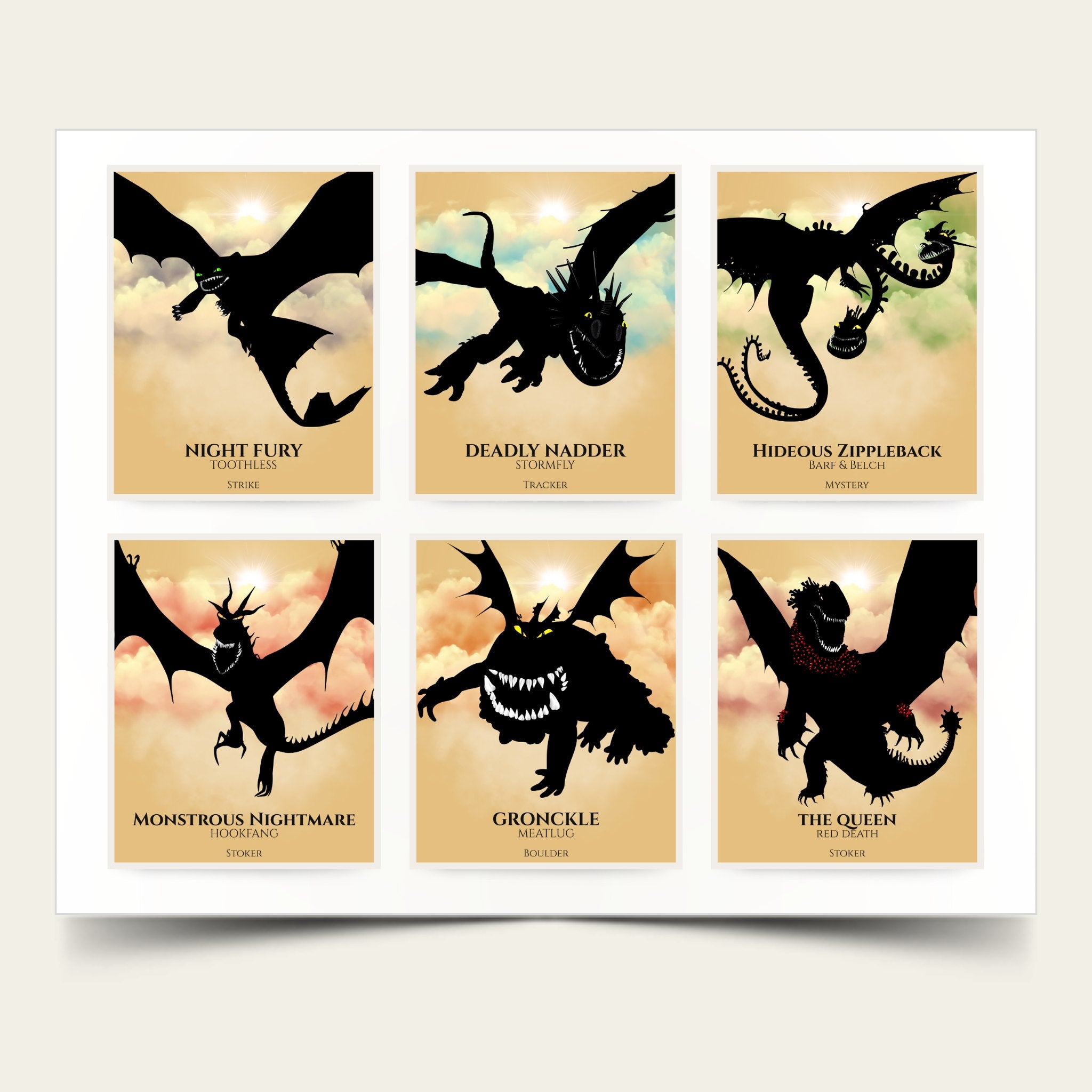 Single Collage - Train Your Dragon Poster (You Choose Size)
