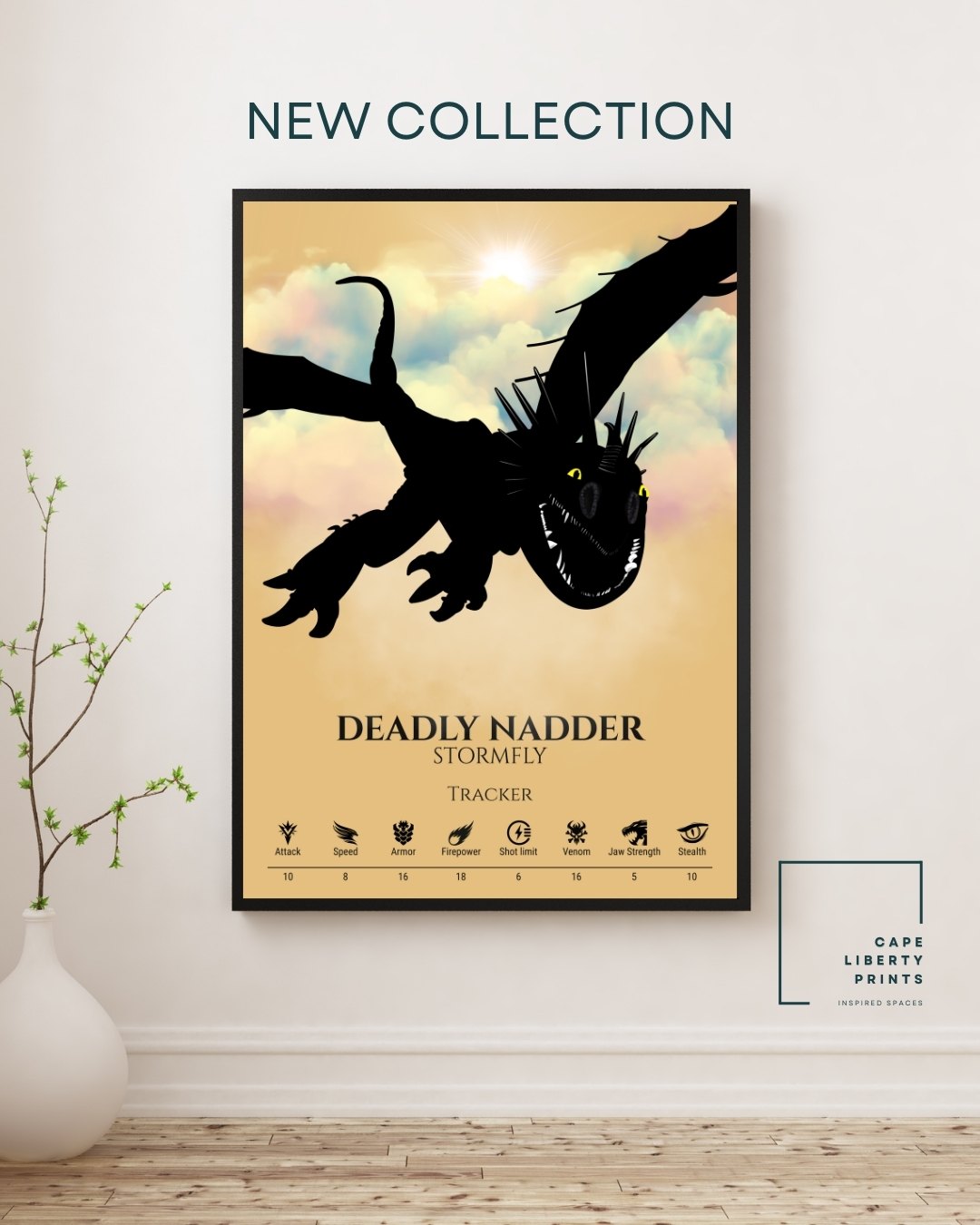 Deadly Nadder - Full Color Collection (Pink & Blue Clouds)