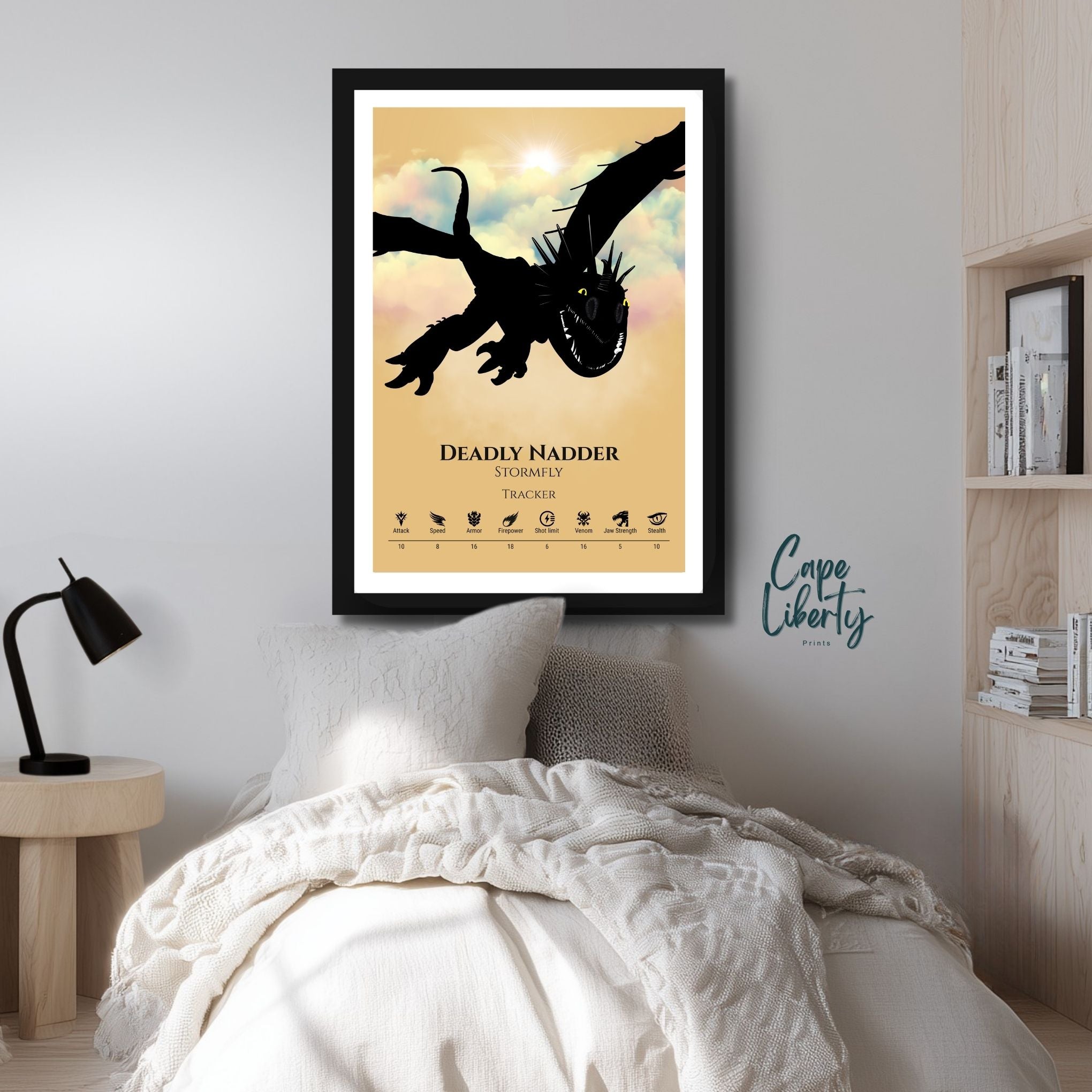 Deadly Nadder - Curated Color Collection (Pink & Blue Clouds)