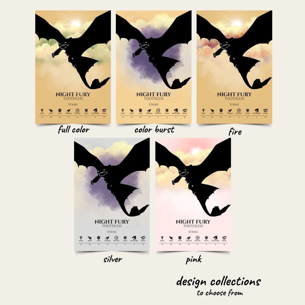 Set of 2 Train Your Dragon Posters (You Choose Size & Design)