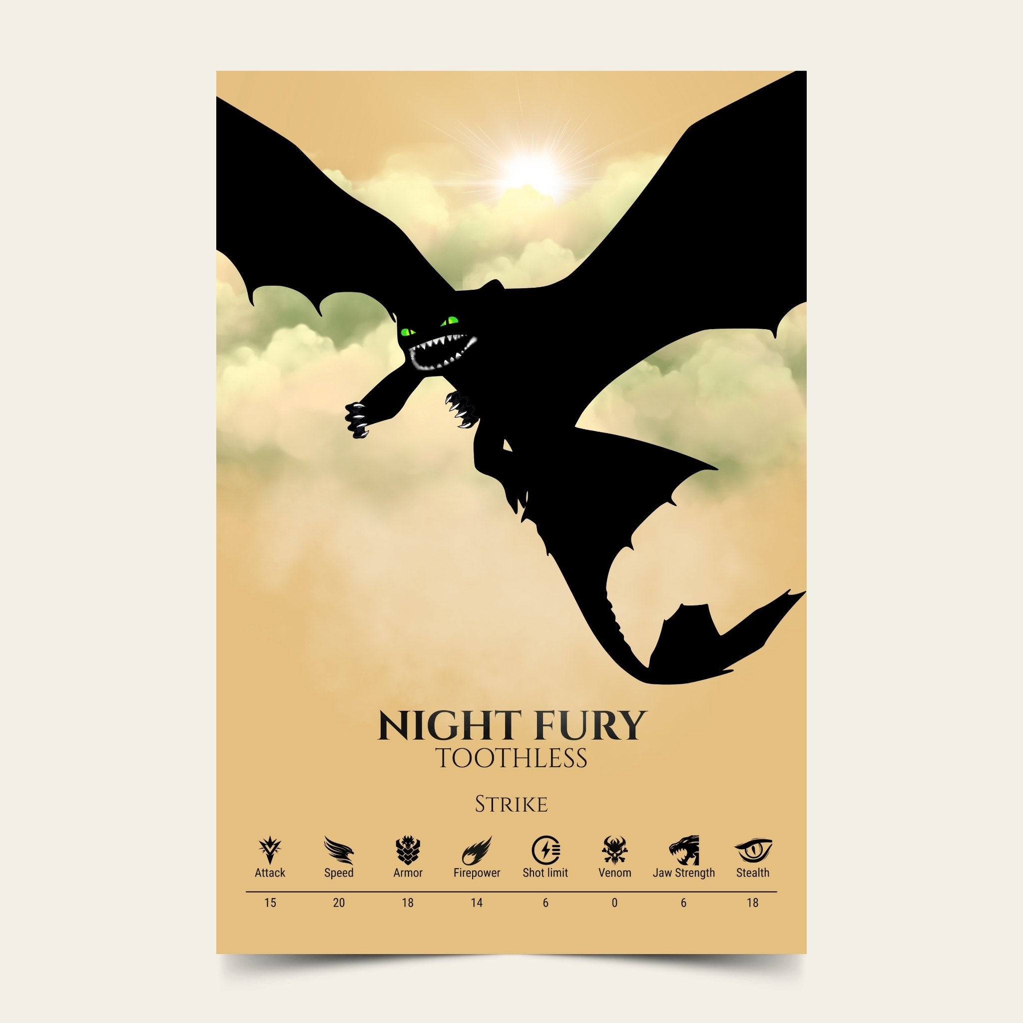 Night Fury - Curated Color Collection (Green Clouds)