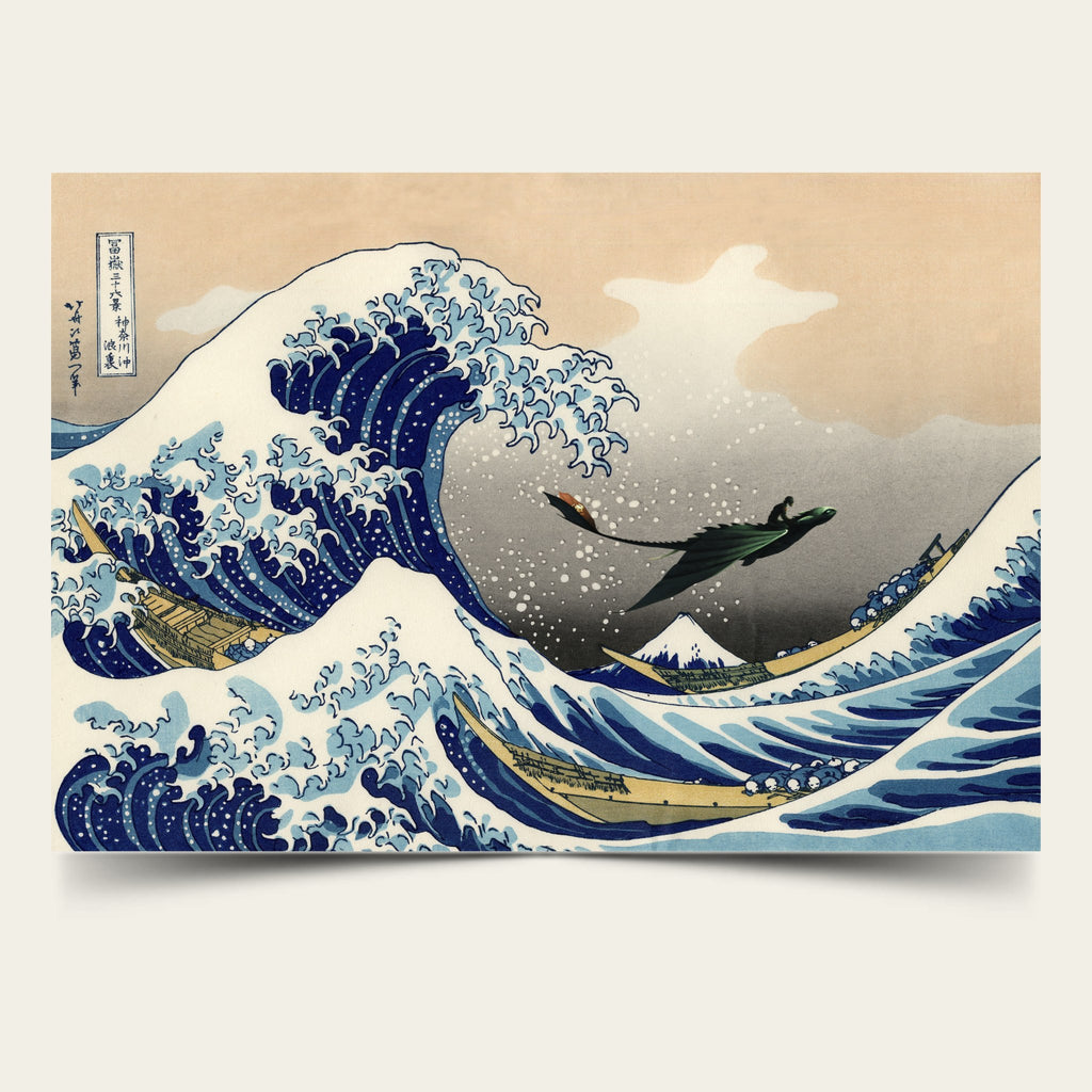 Epic Dragon Wall Art – The Great Wave