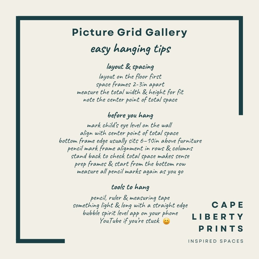 Gallery Set of 6 (2x Large, 2×Medium, 2×Small)