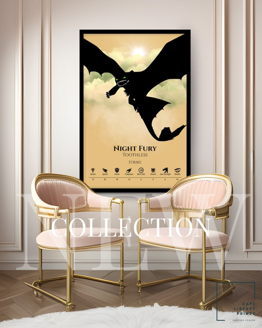 Night Fury - Curated Color Collection (Green Clouds)