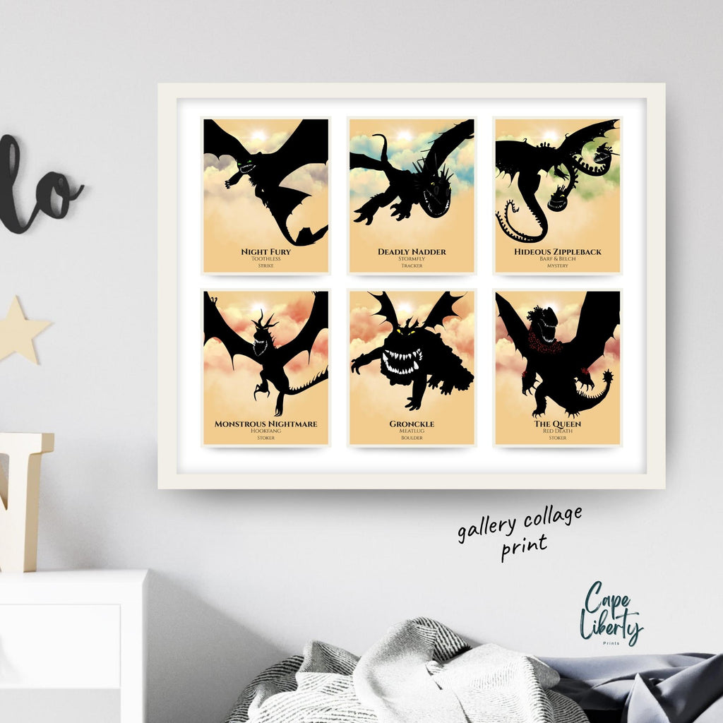 Gallery Collage - All Six Dragons