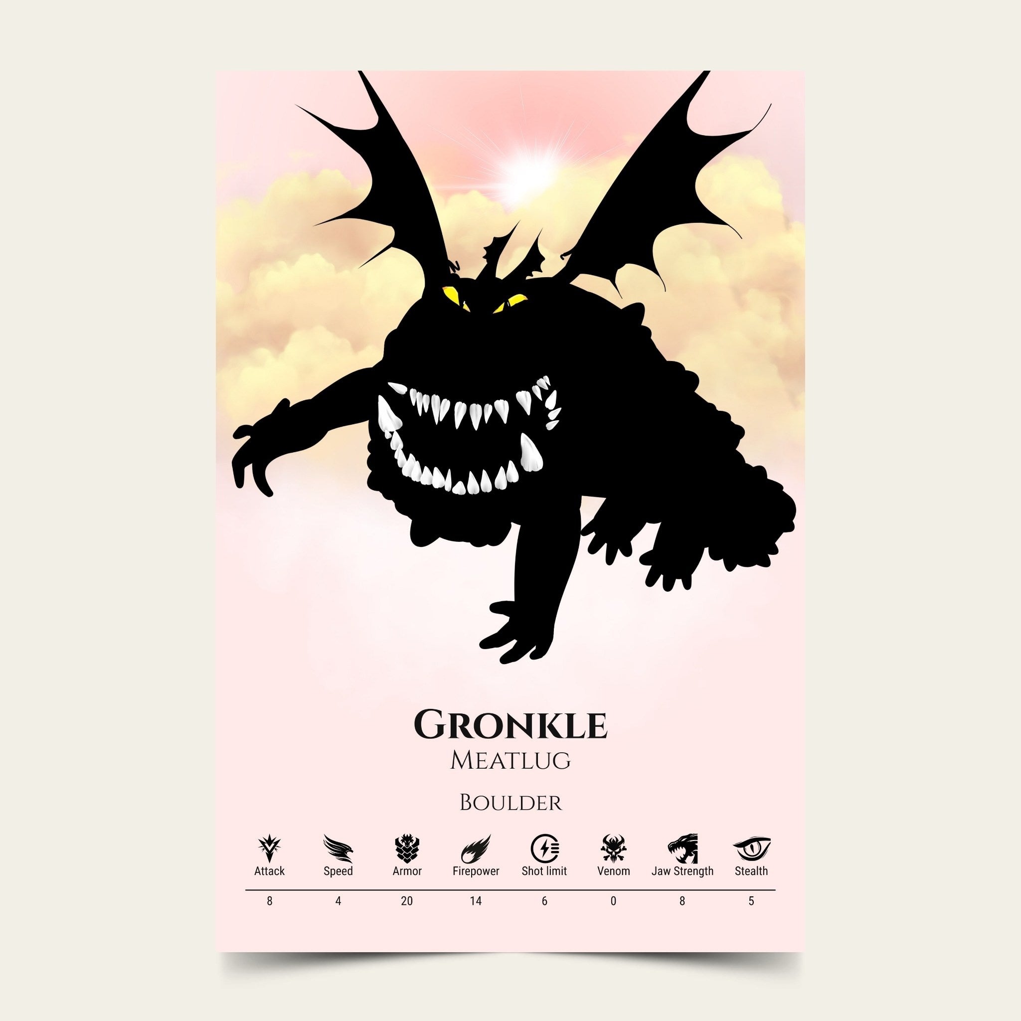 Gronckle - Pink Cloud Collection